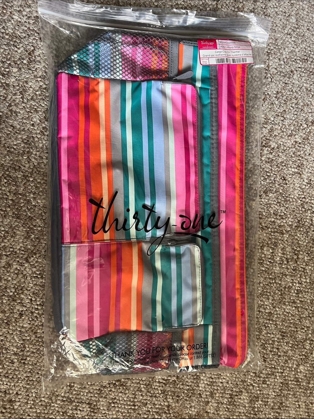 Thirty-one Cargo Clip-On Thermal (lollipop stripe)
